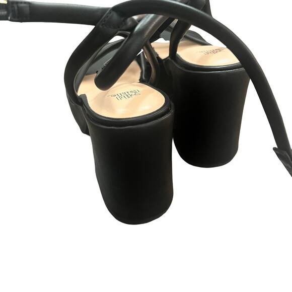 WILD FABLE Astro Strappy Platform Heels Black 7 - Picture 2 of 5